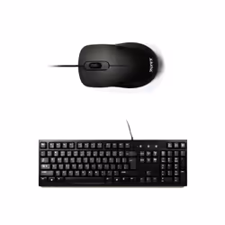 Port Designs 900900-UK, Taille réelle (100 %), USB, QWERTY, Noir, Souris incluse