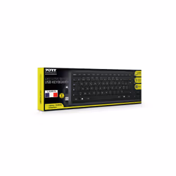 Port Designs 900754-FR clavier USB AZERTY Français Noir