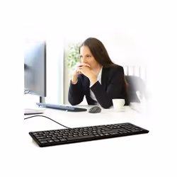 Port Designs 900752-FR clavier USB AZERTY Français Noir - Vue supplémentaire 4