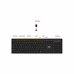 Port Designs 900752-W-FR clavier RF sans fil AZERTY Français Noir - Vue supplémentaire 4