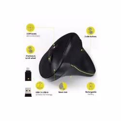 Port Designs 900706-BT souris Droitier RF sans fil + Bluetooth Optique 1600 DPI - Vue supplémentaire 5