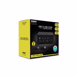 Port Designs 901908-W Avec fil USB 3.2 Gen 1 (3.1 Gen 1) Type-A + Type-C Noir