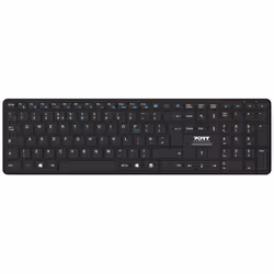 Port Designs 900903-R-DE, Taille réelle (100 %), Sans fil, Bluetooth, QWERTY, Noir