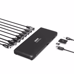 Port Designs 901910W-UK station d'accueil Avec fil USB 3.2 Gen 2 (3.1 Gen 2) Type-C Noir