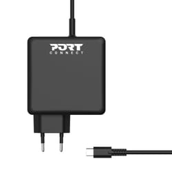 Port Designs 900097B-EU chargeur d'appareils mobiles Smartphone, Tablette Noir Secteur Charge rapide Intérieure