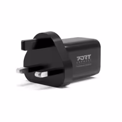 Port Designs 900105-UK chargeur d'appareils mobiles Universel Noir Secteur Charge rapide Intérieure