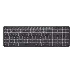 Port Designs 911002FR, Avec fil &sans fil, RF sans fil + Bluetooth, AZERTY, Noir, Gris