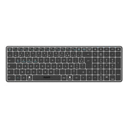 Port Designs 911002FR clavier maison/bureau RF sans fil + Bluetooth AZERTY Français Noir, Gris