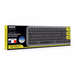 Port Designs 911002FR clavier maison/bureau RF sans fil + Bluetooth AZERTY Français Noir, Gris - Vue supplémentaire 5