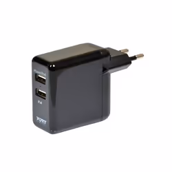 Port Designs 900044 chargeur d'appareils mobiles Universel Noir Secteur, Allume-cigare, USB Auto, Intérieure