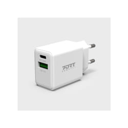 Port Designs 900069-EU chargeur d'appareils mobiles Smartphone, Tablette Blanc Secteur Charge rapide Intérieure