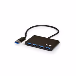 Port Designs 900121 hub & concentrateur USB 3.2 Gen 1 (3.1 Gen 1) Type-A 5000 Mbit/s Noir - Vue supplémentaire 4