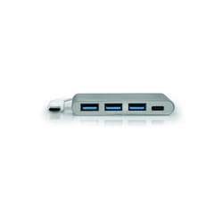 Port Designs 900122 hub & concentrateur USB 3.2 Gen 1 (3.1 Gen 1) Type-C 5000 Mbit/s Argent, Blanc