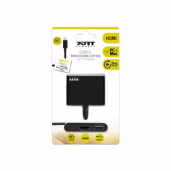 Port Designs 900140 station d'accueil Avec fil USB 3.2 Gen 1 (3.1 Gen 1) Type-C Noir