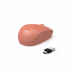 Port Designs 900542, Ambidextre, Optique, RF sans fil, 1600 DPI, Rouge