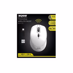 Port Designs 900714 souris Ambidextre RF Wireless + USB Type-C 1600 DPI - Vue supplémentaire 4