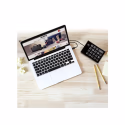 Port Designs 900801 clavier numérique Ordinateur portable USB Noir, Gris
