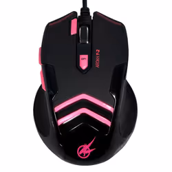Port Designs AROKH Y-2, Droitier, Optique, USB Type-A, 3500 DPI, Noir, Rose