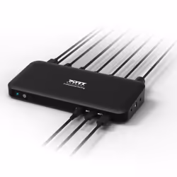Port Designs 901910-EU station d'accueil Avec fil USB 3.2 Gen 1 (3.1 Gen 1) Type-C Noir