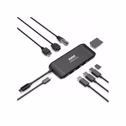 Port Designs 901913 hub & concentrateur USB 2.0 Type-C 5000 Mbit/s Noir