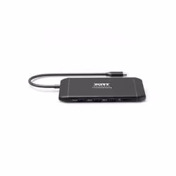 Port Designs 901913 hub & concentrateur USB 2.0 Type-C 5000 Mbit/s Noir - Vue supplémentaire 8