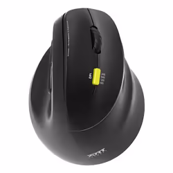 Port Designs 910007, Droitier, Conception verticale, Optique, RF sans fil + Bluetooth, 2400 DPI, Noir