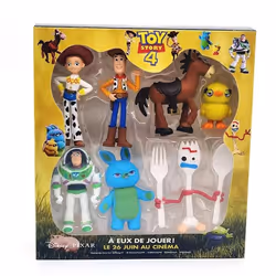 Figurines Disney Toy Story 4 - Disney - Woody et Buzz - Lot de 7 figurines - Hauteur 4-7cm - Pour enfants