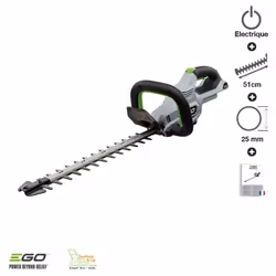 Le taille-haie Ego power+ HT2000E est léger, facile à manoeuvrer et quasi-silencieux. Il fournit d'excellentes performances e ...