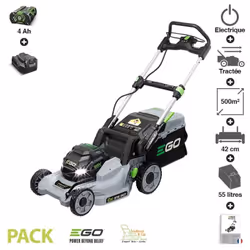La tondeuse à batterie tractée LM1702E-SP d'EGO POWER+ est l'outil de motoculture idéal pour un entretien de pelouses et jard ...