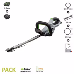 Le pack taille-haie Ego power+ HT2001E est léger, facile à manoeuvrer et quasi-silencieux. Il fournit d'excellentes performan ...