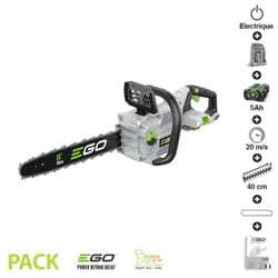 Pack tronconneuse electrique batterie 56v 5ah chargeur rapide Ego Power guide Oregon 40 cm CS1614E-