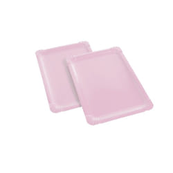 5 PLATS CARTON SERVICE TRAITEUR 24X33CM VIEUX ROSE