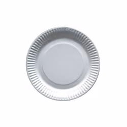 50 ASSIETTES CARTON ROND 23CM BLANC- VAISSELLE DE FÊTE