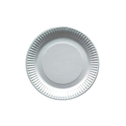 50 ASSIETTES CARTON ROND 23CM BLANC- VAISSELLE DE FÊTE