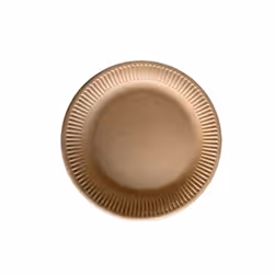 50 ASSIETTES RONDES KRAFT RECYCLABLE Ø18CM NATUREL  Beige Ivoire Crème Écru Naturel Taupe - VAISSELLE DE FÊTE