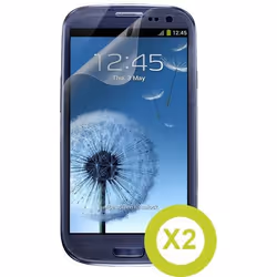 BLUEWAY PESMGS3, Samsung, Galaxy S3, Résistant aux rayures, Transparent, 2 pièce(s)
