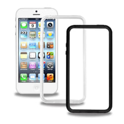 BLUEWAY BUMPERDUOIP5 coque de protection pour téléphones portables Noir, Transparent