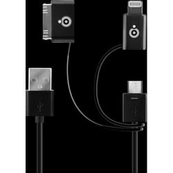 Bigben Interactive CABLE3EN1 câble USB 1 m USB A Micro-USB B Noir