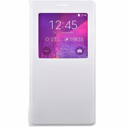 SAMSUNG Etui à rabat à zone transparente EF-CN910FT pour Samsung Galaxy Note 4 - Blanc