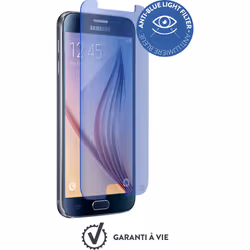 Bigben Connected FGGS6ANTIBLEU, Samsung, Samsung Galaxy S6 G920, Résistant aux rayures, Bleu, Transparent, 1 pièce(s)