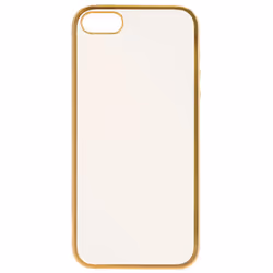 Bigben Connected COQUEMETGOLDIP5S, Housse, Apple, iPhone 5/5S/SE, 10,2 cm (4"), Or, Transparent