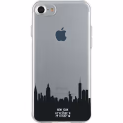 Bigben Connected COVNEWYORKIP7, Housse, Apple, iPhone 7/8, 11,9 cm (4.7"), Noir, Transparent