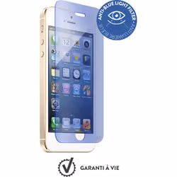 Bigben Connected FGEVOIP5AB, Apple, iPhone 5/5S/SE/5C, Résistant aux rayures, Bleu, Transparent, 1 pièce(s)