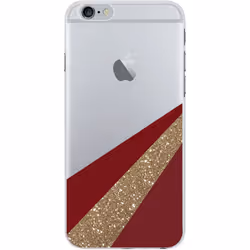 Bigben Connected COVONTHELINERIP7, iPhone SE (2020)/8/7/6S/6, Or, Rouge, Transparent