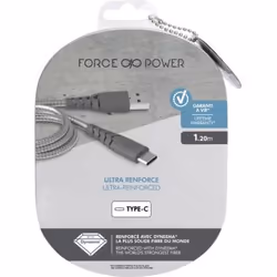 Bigben Connected FPCBLAC1.2MG, 1,2 m, USB A, USB C, USB 2.0, Gris