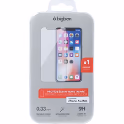 Protection D'écran En Verre Trempé Pour Iphone Xs Max - Peglassip65 - Transparent Bigben - La Protection D'écran