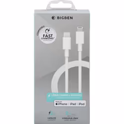 Bigben Connected CABMFIC2MW câble Lightning 2 m Blanc
