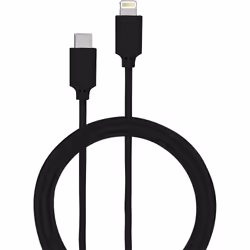 Bigben Connected CABMFIC1M2B, 1,2 m, Lightning, USB C, Mâle, Mâle, Noir