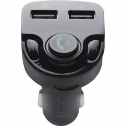 Chargeur voiture double USB A+A avec transmetteur FM 2.4A - Noir