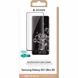 Bigben Connected PEGLASSGS21U, Samsung, Galaxy S21 Ultra 5G, Noir, Transparent, 1 pièce(s)